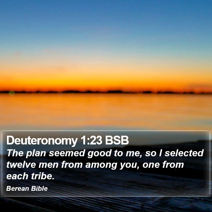 Deuteronomy 1:23 BSB Bible Study