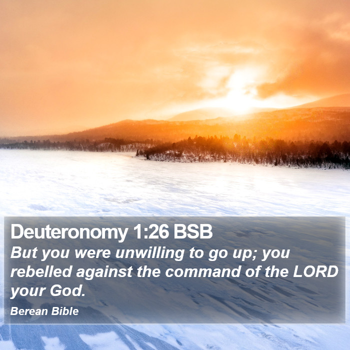 Deuteronomy 1:26 BSB Bible Study