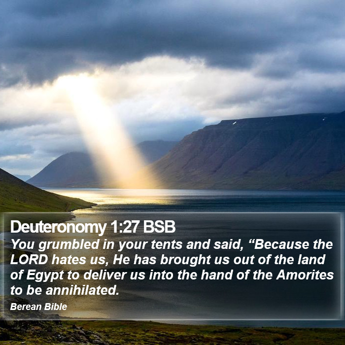 Deuteronomy 1:27 BSB Bible Study