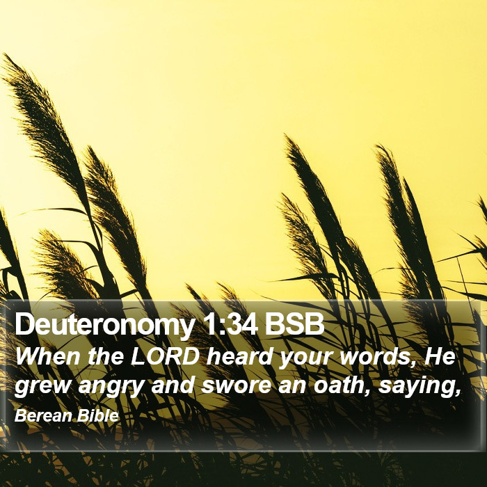 Deuteronomy 1:34 BSB Bible Study