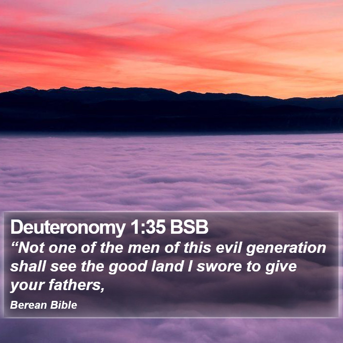 Deuteronomy 1:35 BSB Bible Study