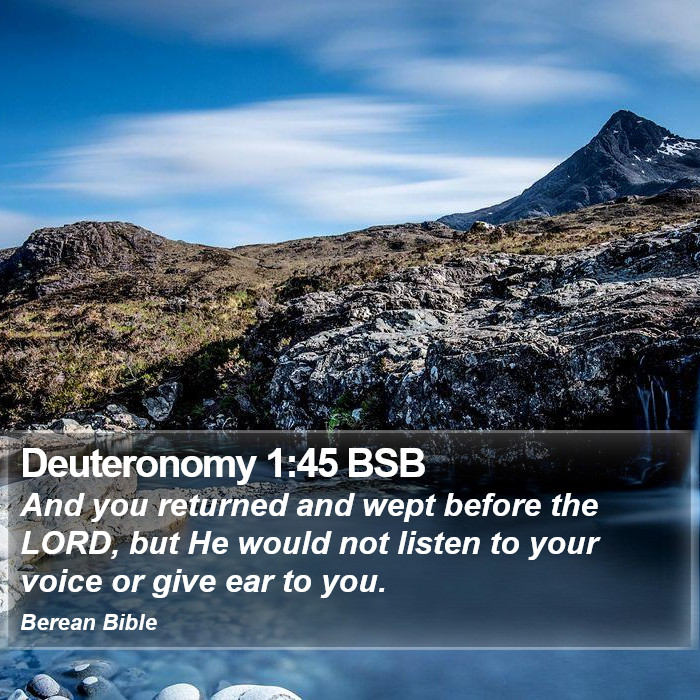 Deuteronomy 1:45 BSB Bible Study