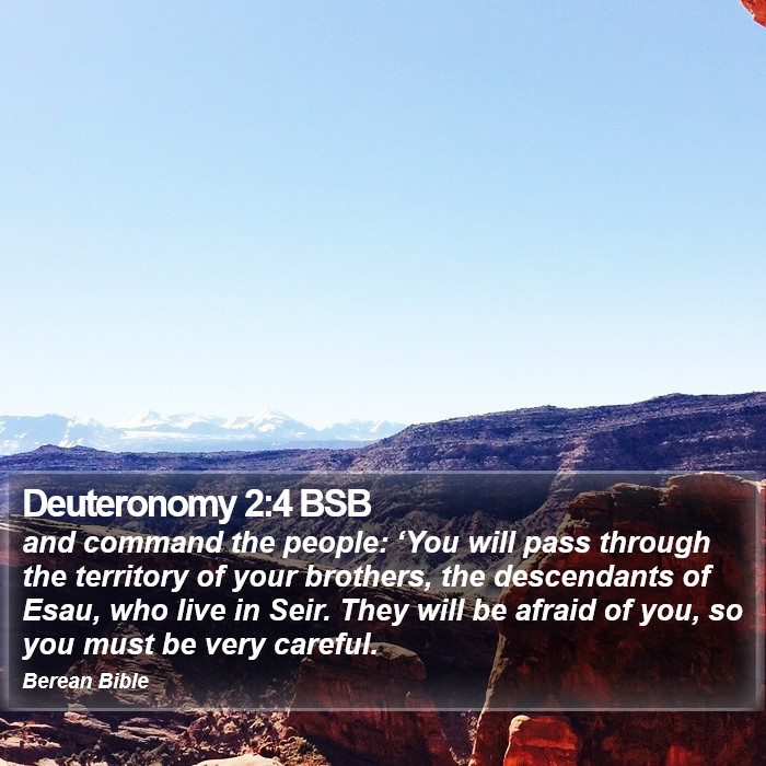 Deuteronomy 2:4 BSB Bible Study