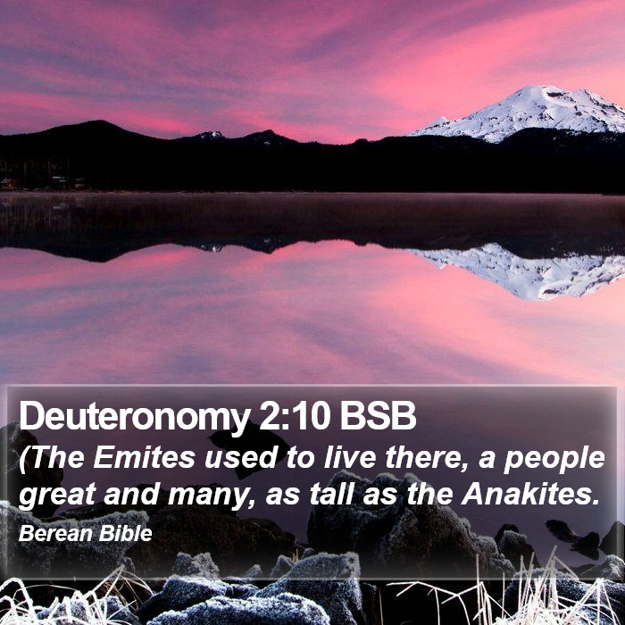 Deuteronomy 2:10 BSB Bible Study