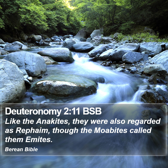 Deuteronomy 2:11 BSB Bible Study