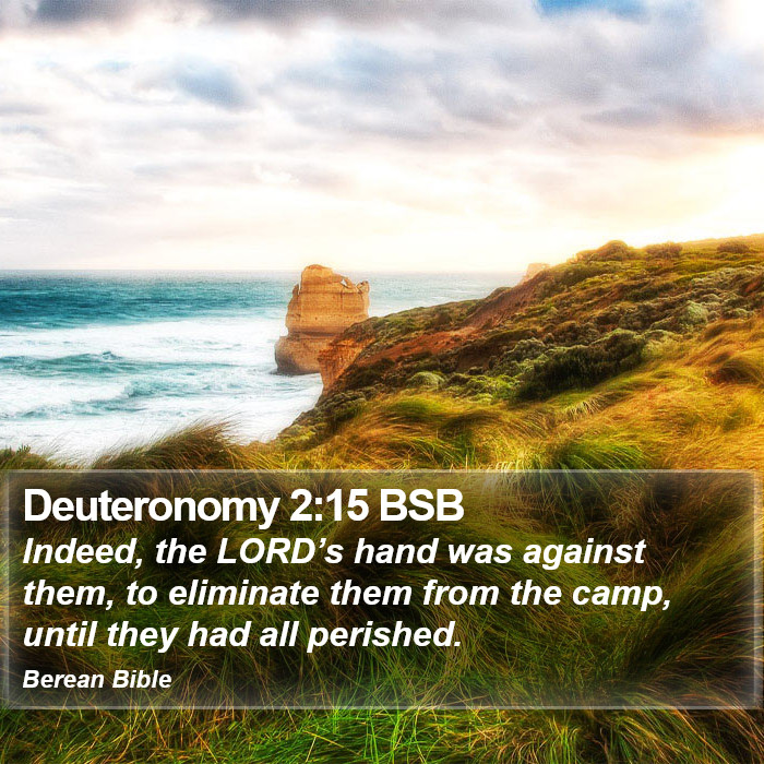 Deuteronomy 2:15 BSB Bible Study