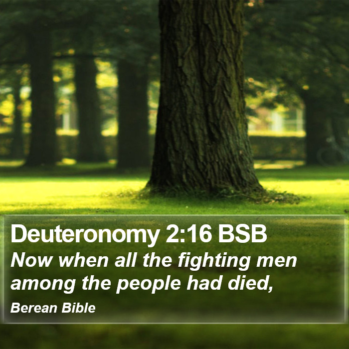 Deuteronomy 2:16 BSB Bible Study