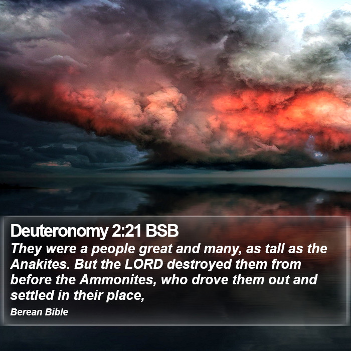 Deuteronomy 2:21 BSB Bible Study