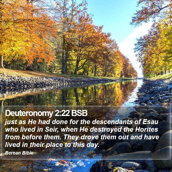 Deuteronomy 2:22 BSB Bible Study