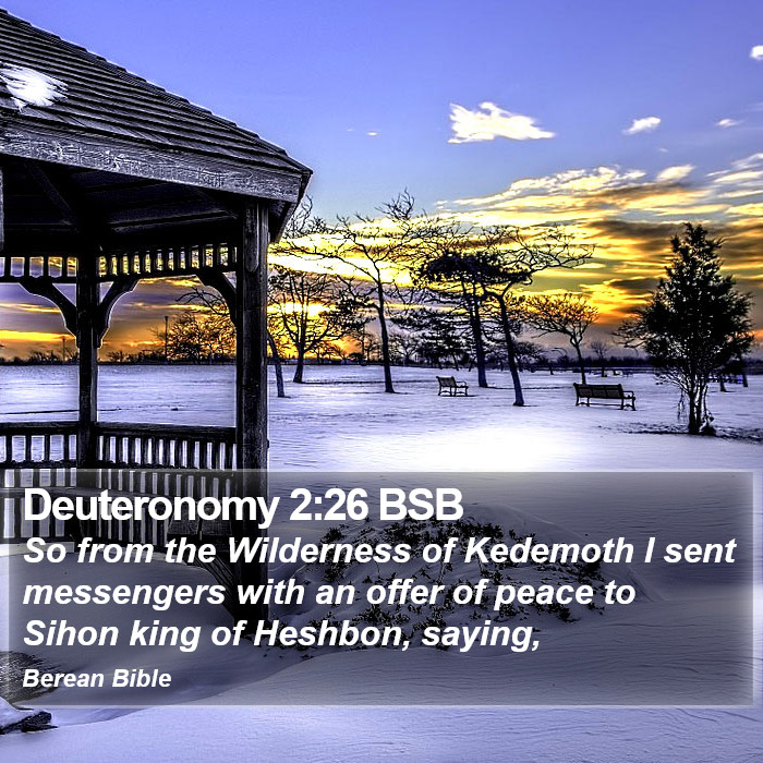 Deuteronomy 2:26 BSB Bible Study