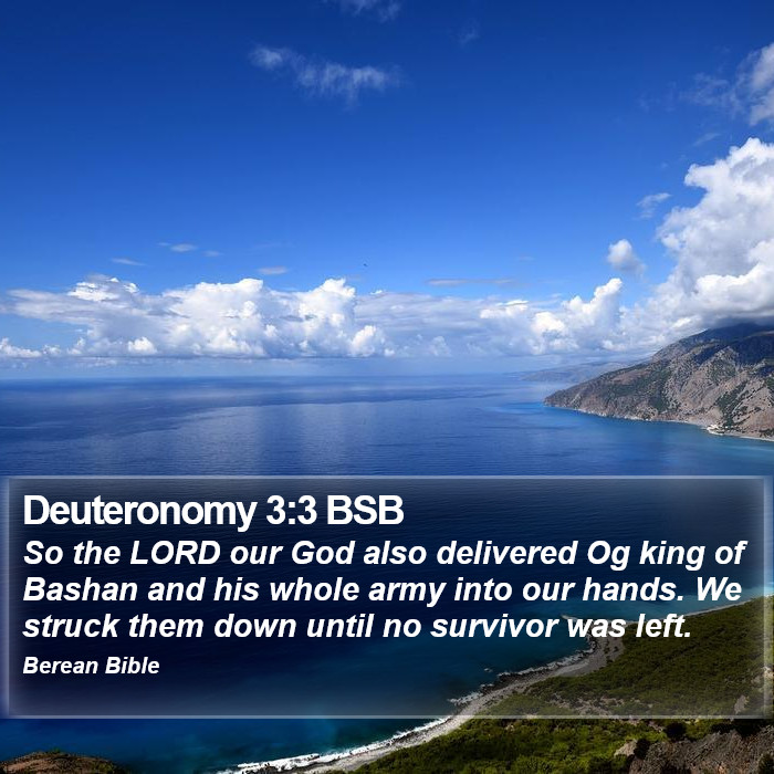 Deuteronomy 3:3 BSB Bible Study