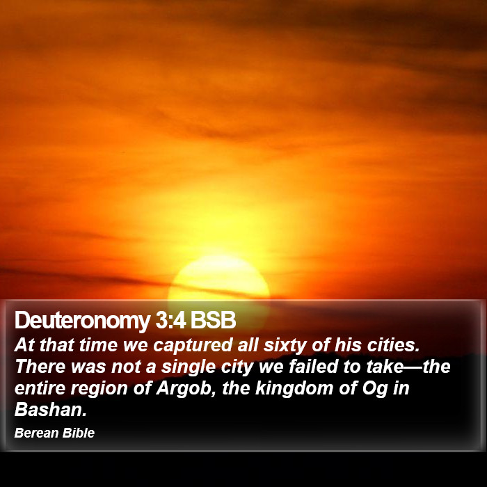 Deuteronomy 3:4 BSB Bible Study