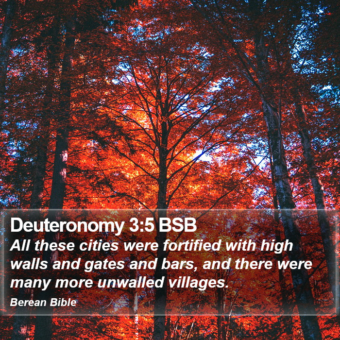 Deuteronomy 3:5 BSB Bible Study