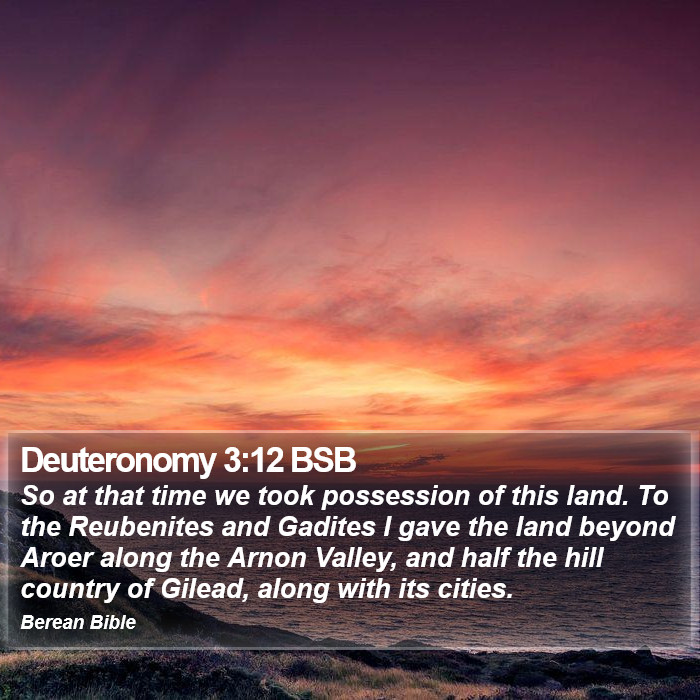 Deuteronomy 3:12 BSB Bible Study