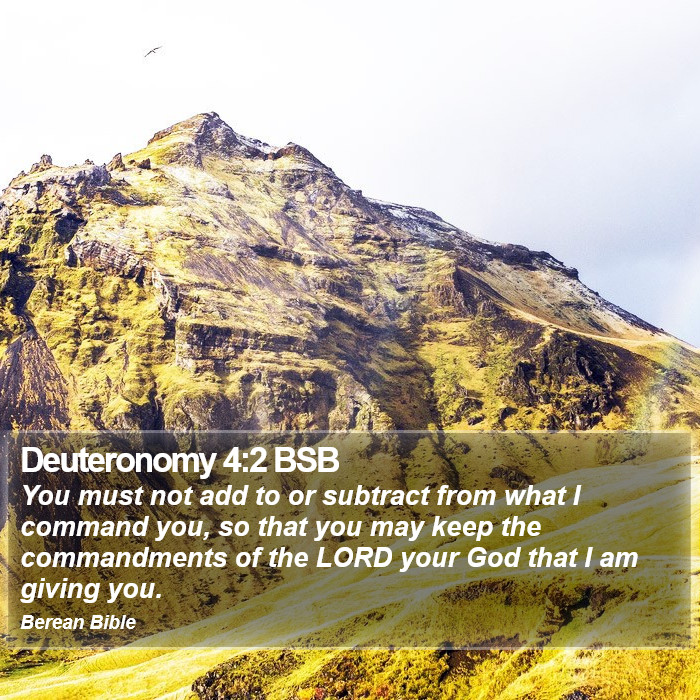 Deuteronomy 4:2 BSB Bible Study