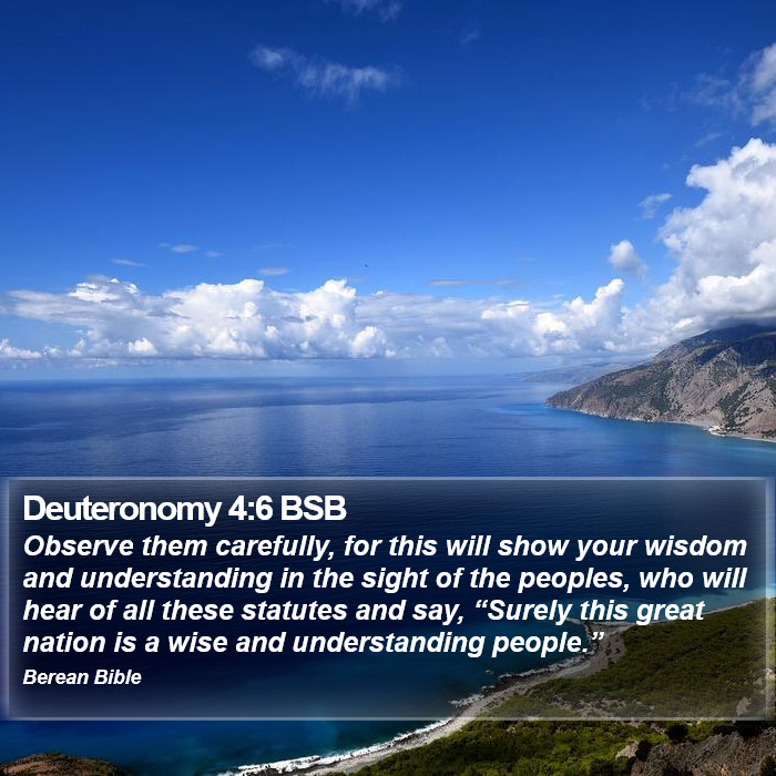 Deuteronomy 4:6 BSB Bible Study