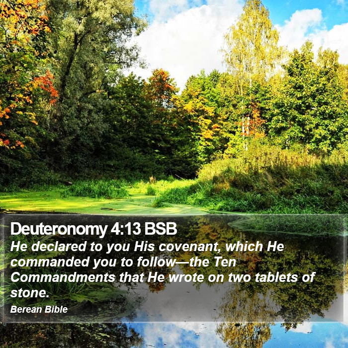 Deuteronomy 4:13 BSB Bible Study