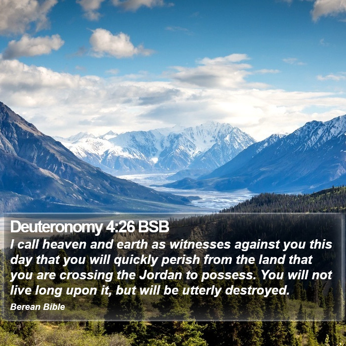 Deuteronomy 4:26 BSB Bible Study