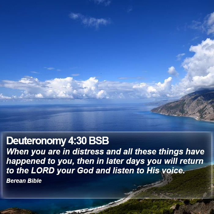 Deuteronomy 4:30 BSB Bible Study