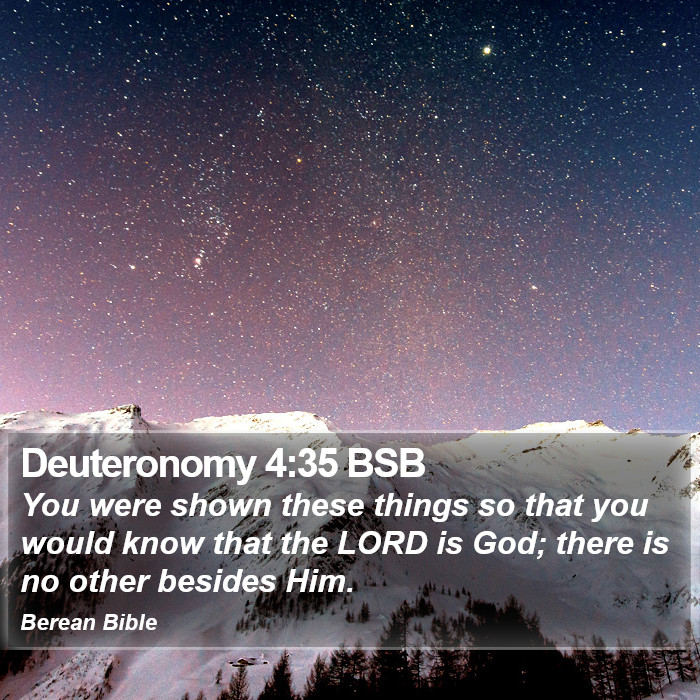 Deuteronomy 4:35 BSB Bible Study