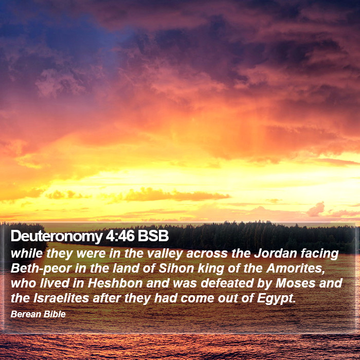 Deuteronomy 4:46 BSB Bible Study