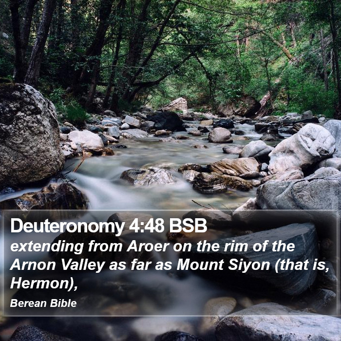 Deuteronomy 4:48 BSB Bible Study