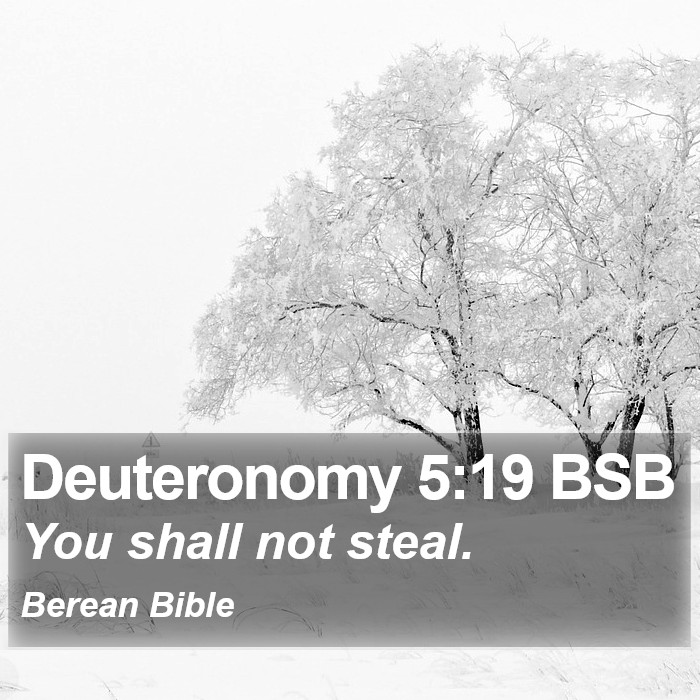 Deuteronomy 5:19 BSB Bible Study