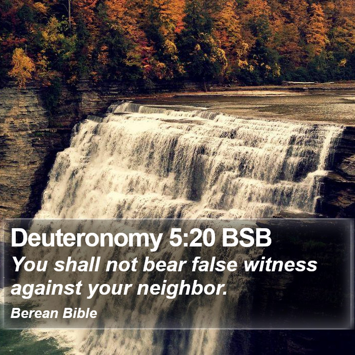 Deuteronomy 5:20 BSB Bible Study