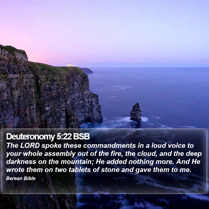 Deuteronomy 5:22 BSB Bible Study