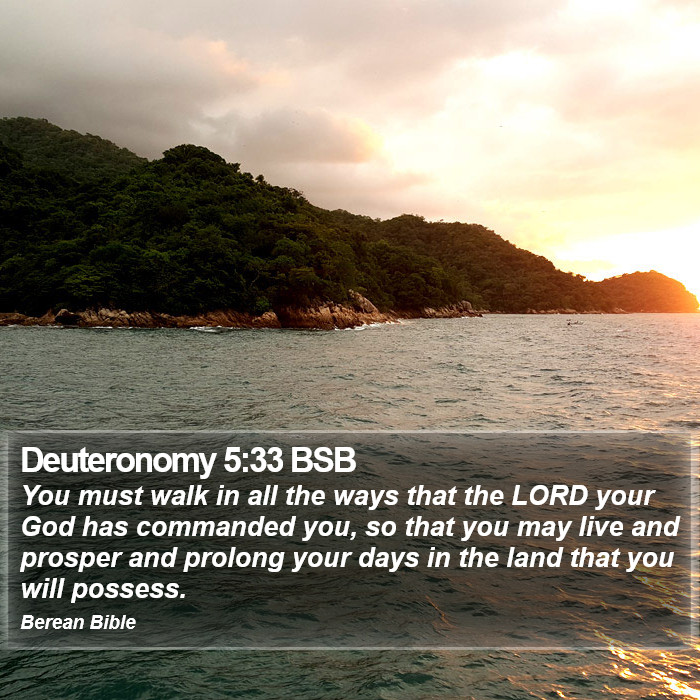 Deuteronomy 5:33 BSB Bible Study