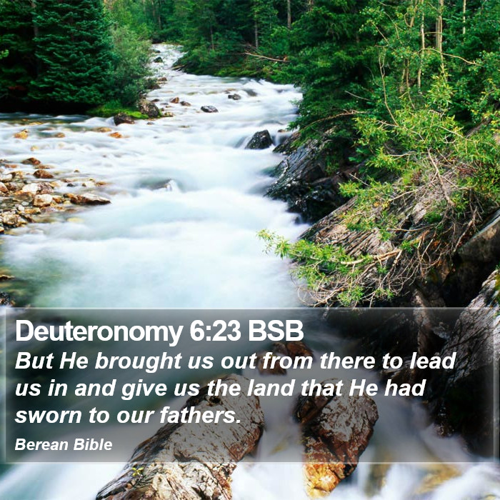 Deuteronomy 6:23 BSB Bible Study