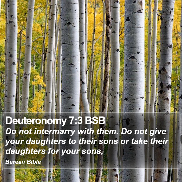 Deuteronomy 7:3 BSB Bible Study