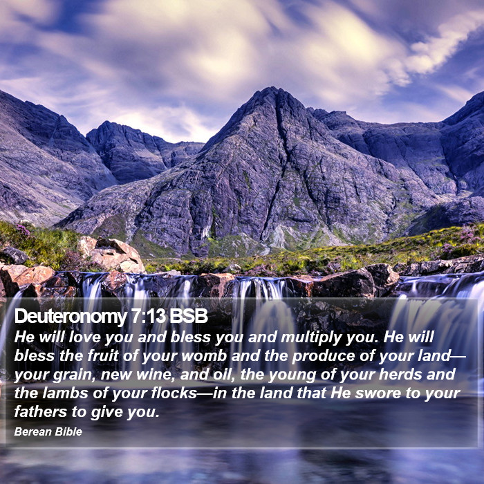 Deuteronomy 7:13 BSB Bible Study