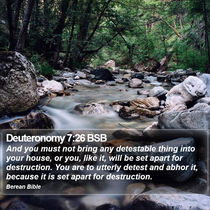 Deuteronomy 7:26 BSB Bible Study