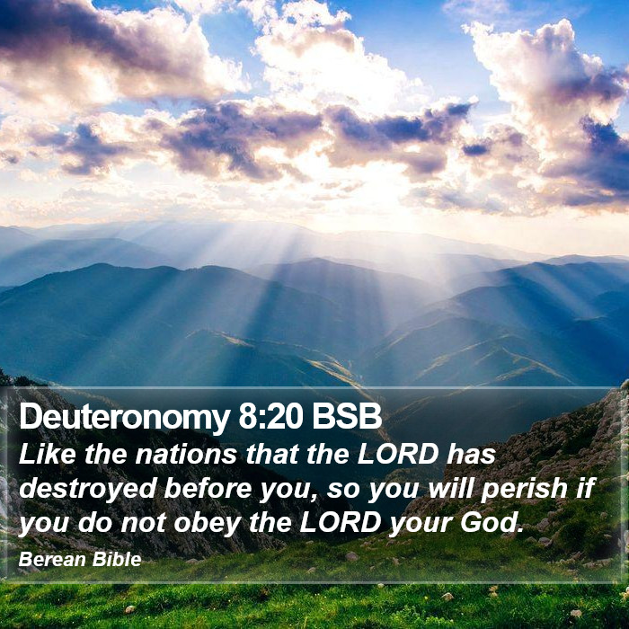 Deuteronomy 8:20 BSB Bible Study