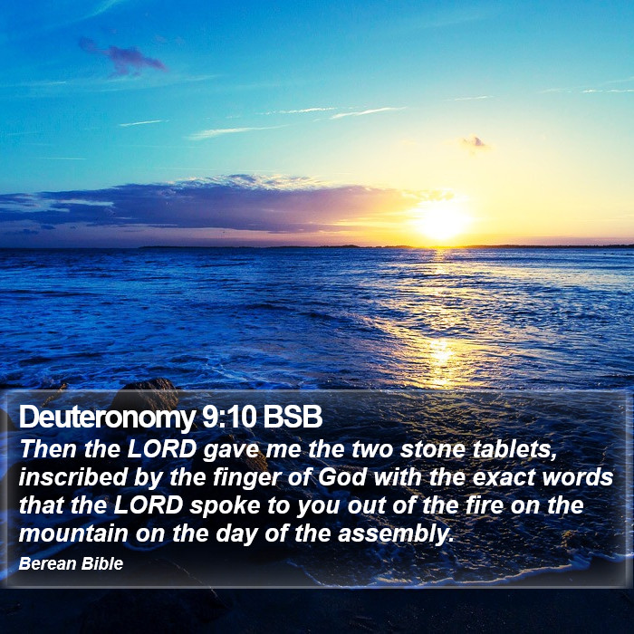 Deuteronomy 9:10 BSB Bible Study