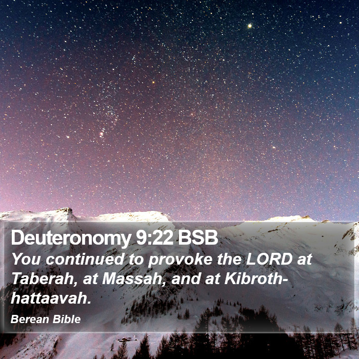 Deuteronomy 9:22 BSB Bible Study