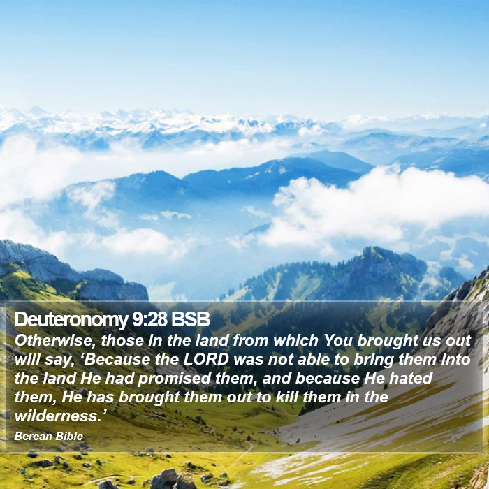 Deuteronomy 9:28 BSB Bible Study