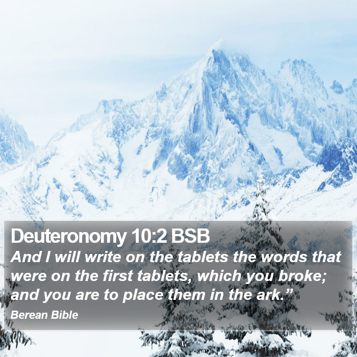 Deuteronomy 10:2 BSB Bible Study