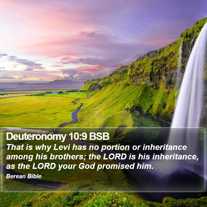 Deuteronomy 10:9 BSB Bible Study