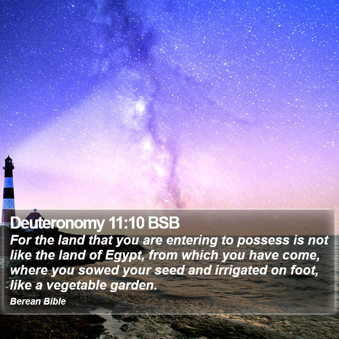 Deuteronomy 11:10 BSB Bible Study