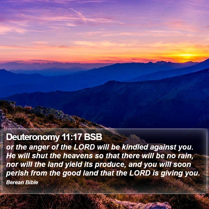 Deuteronomy 11:17 BSB Bible Study