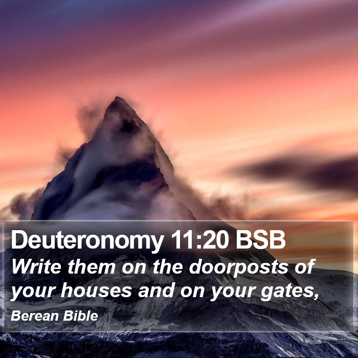 Deuteronomy 11:20 BSB Bible Study