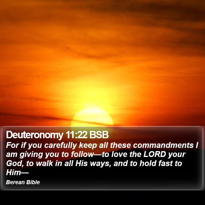 Deuteronomy 11:22 BSB Bible Study