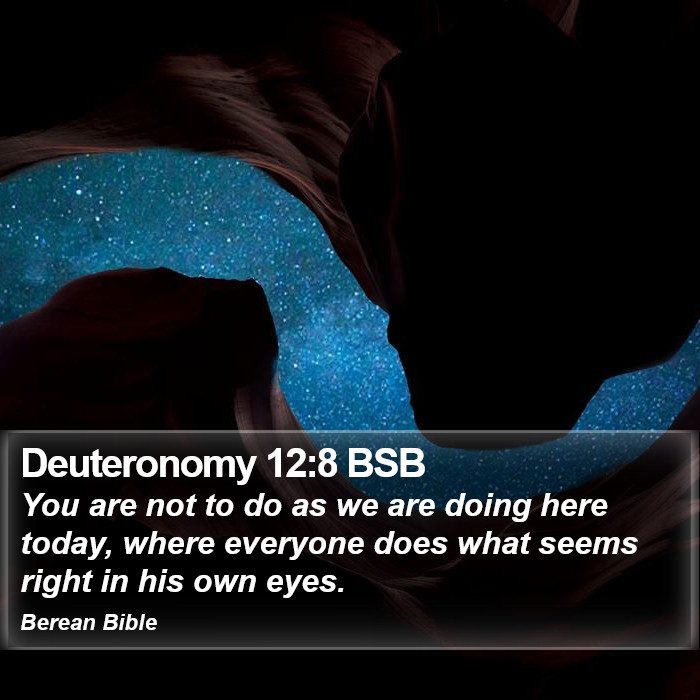 Deuteronomy 12:8 BSB Bible Study