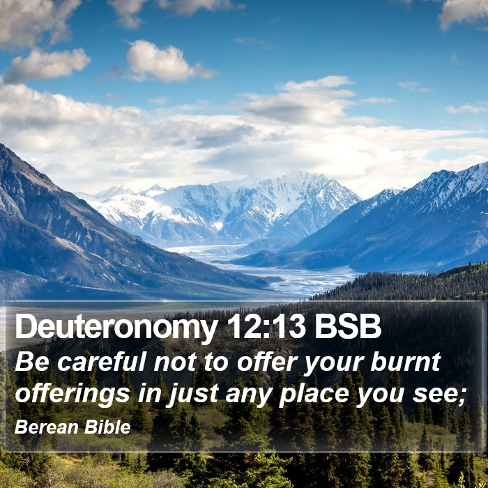 Deuteronomy 12:13 BSB Bible Study