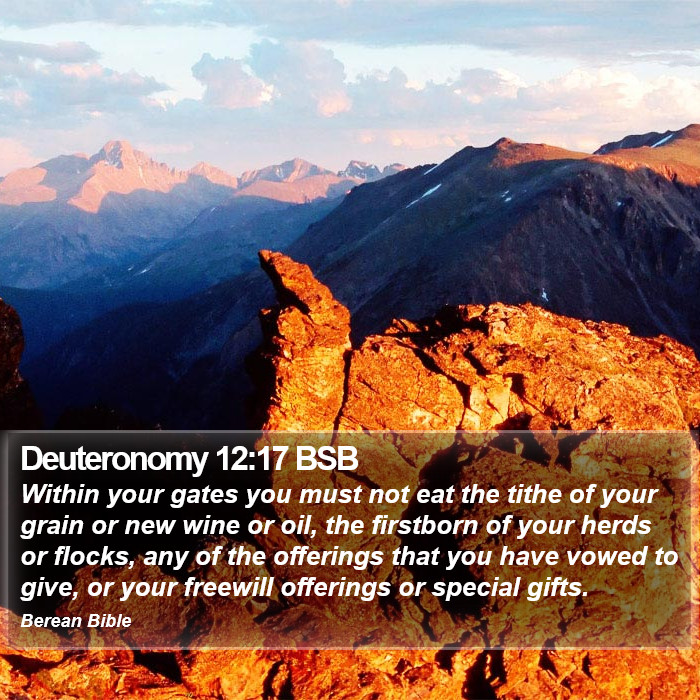 Deuteronomy 12:17 BSB Bible Study