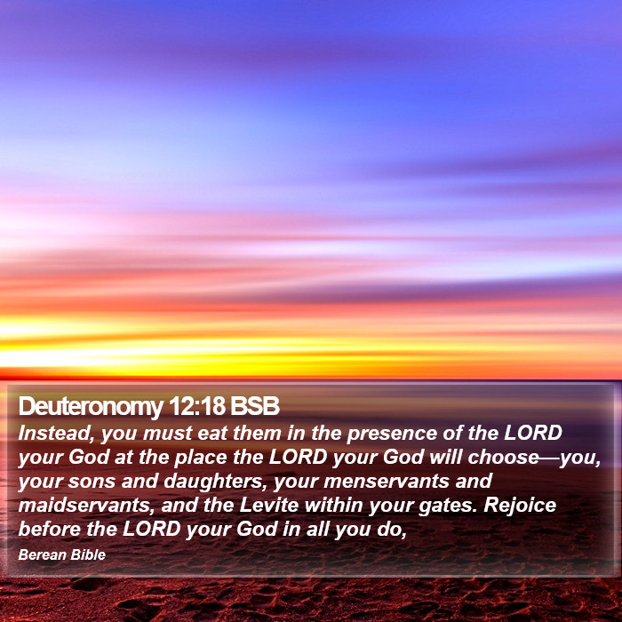 Deuteronomy 12:18 BSB Bible Study