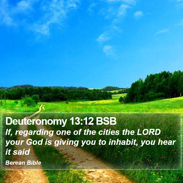 Deuteronomy 13:12 BSB Bible Study