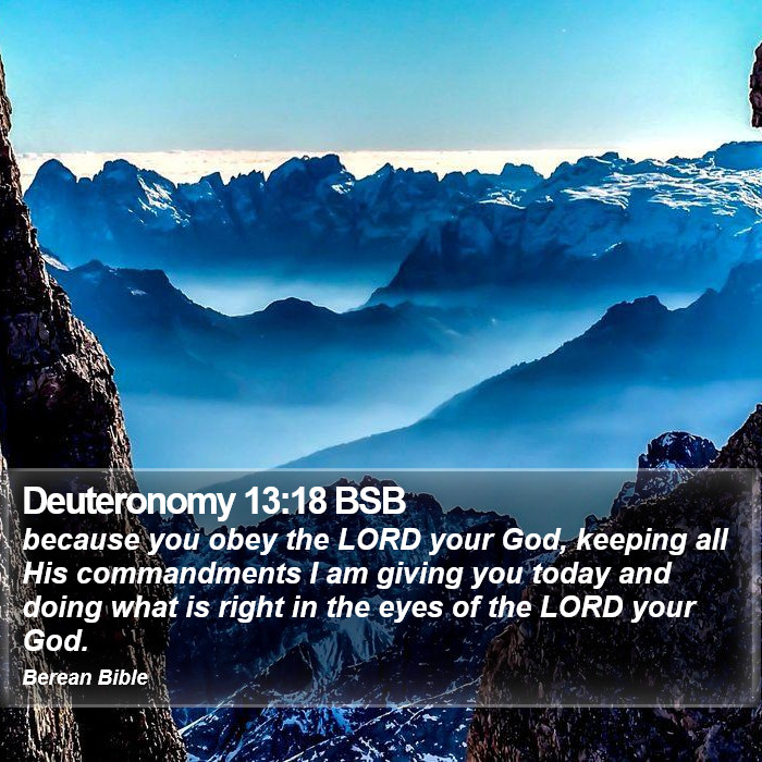 Deuteronomy 13:18 BSB Bible Study